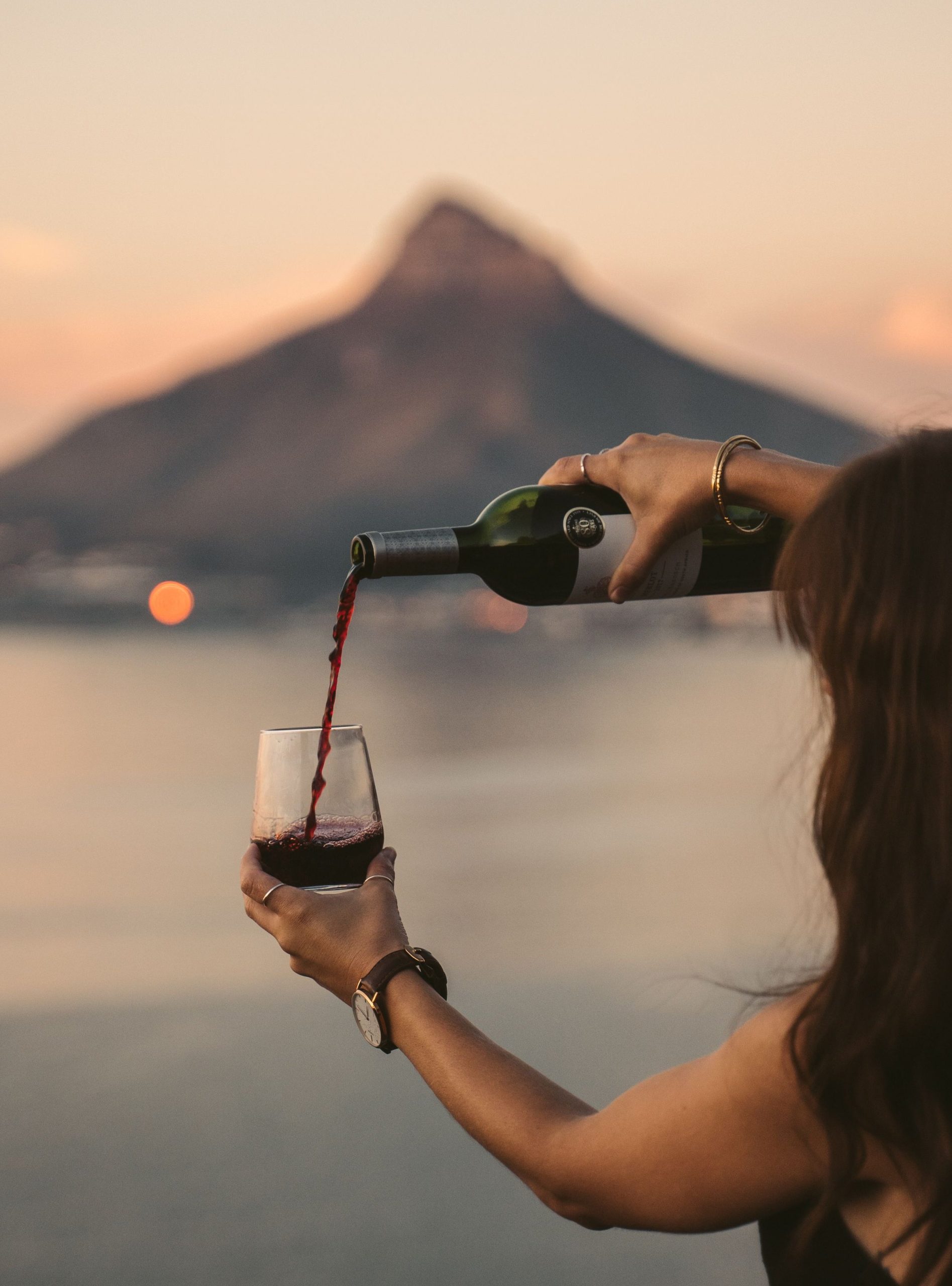 A glass of Argentine red wine
